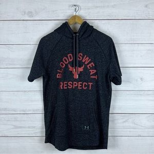 Under Armour x The Rock Short Sleeve Hooded Sweatshirt Medium